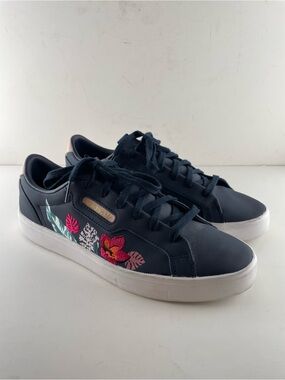 Adidas Originals HER Studio London Navy Floral Sneakers Size 9